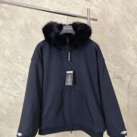 Balenciaga Fur Collar Zip-Up Hoodie バレンシアガ ファー カラー ジップアップ パーカー
