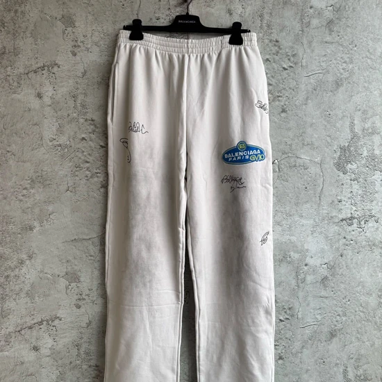 Balenciaga Logo Patch Handwritten Scrawl Sweatpants バレンシアガ ロゴ パッチ ハンドライティング スクロール スウェットパンツ