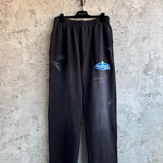 Balenciaga Signature Scribble Embroidery Sweatpants バレンシアガ シグネチャー スクリブル エンブロイダリー スウェットパンツ