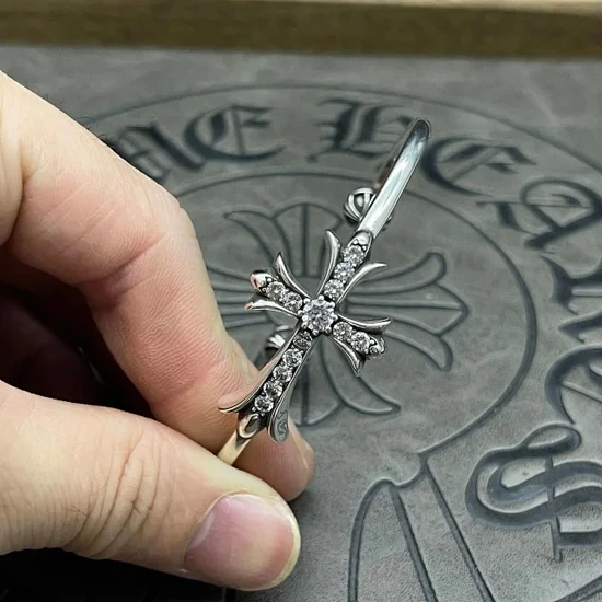 Chrome Hearts Cross Charm Bangle Bracelet クロムハーツ クロス チャーム バングル ブレスレット