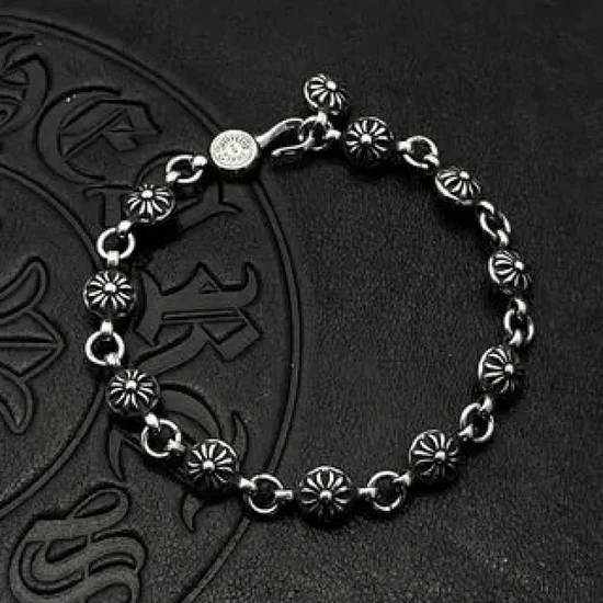 Chrome Hearts Floral Bead Chain Bracelet クロムハーツ フローラル ビーズ チェーン ブレスレット