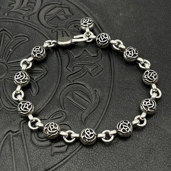 Chrome Hearts Rose Beaded Link Bracelet クロムハーツ ローズ ビーデッド リンク ブレスレット