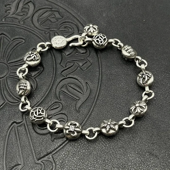 Chrome Hearts Ornamental Beaded Chain Bracelet クロムハーツ オーナメンタル ビーデッド チェーン ブレスレット