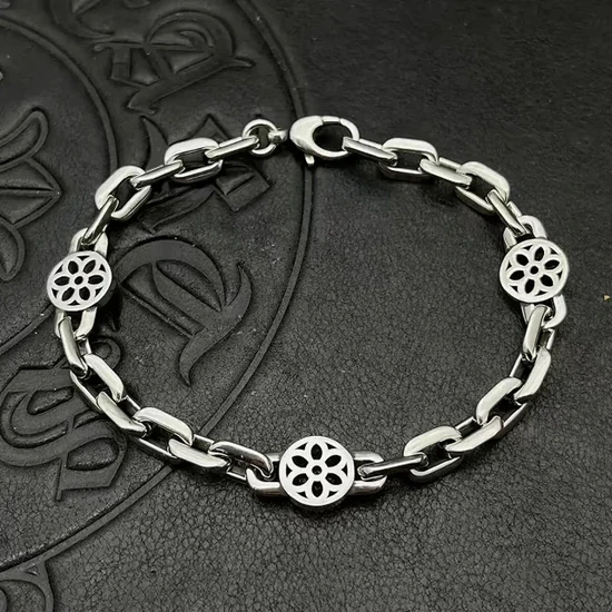 Chrome Hearts Floral Charm Chain Bracelet クロムハーツ フローラル チャーム チェーン ブレスレット
