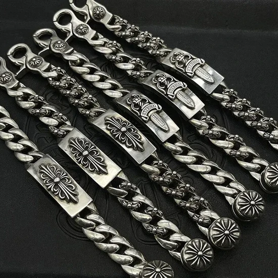 Chrome Hearts Floral Charm Chain Bracelet クロムハーツ フローラル チャーム チェーン ブレスレット