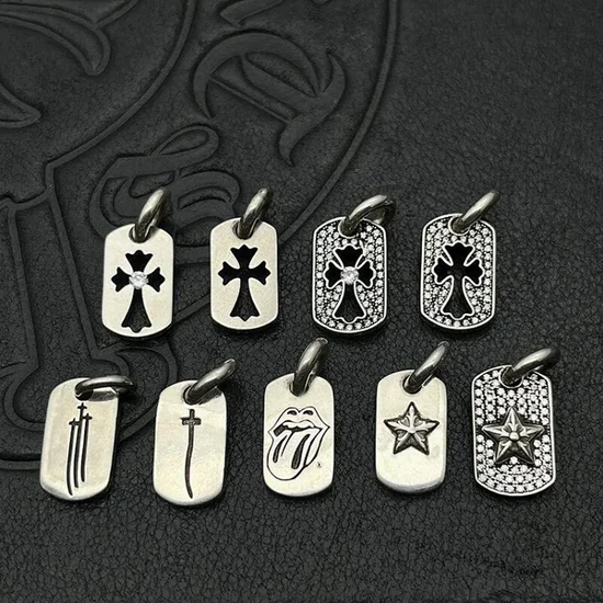 Chrome Hearts Cross Motif Dog Tag Charm クロム ハーツ クロス モチーフ ドッグ タグ チャーム