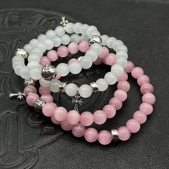 Chrome Hearts Cross Charm Beaded Bracelet クロム ハーツ クロス チャーム ビーデッド ブレスレット