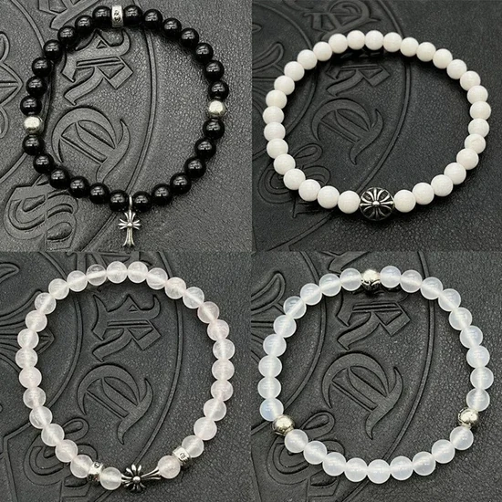 Chrome Hearts Cross Charm Beaded Bracelet クロムハーツ クロス チャーム ビーデッド ブレスレット