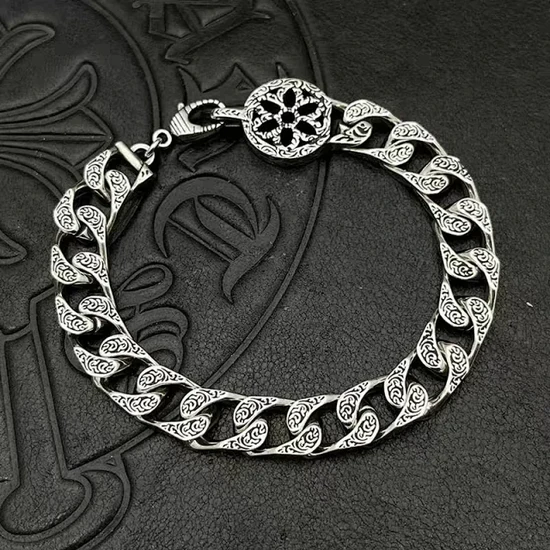 Chrome Hearts Curb Chain Ornamental Clasp Bracelet クロムハーツ カーブ チェーン オーナメンタル クラスプ ブレスレット