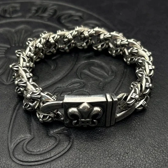 Chrome Hearts Fleur-de-Lis Link Chain Bracelet クロムハーツ フルール ド リス リンク チェーン ブレスレット