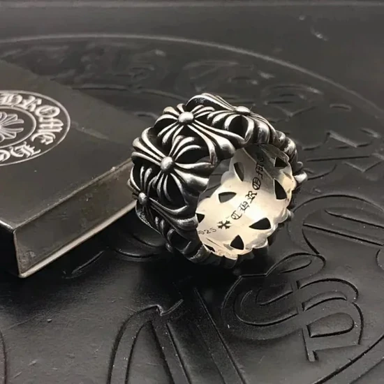 Chrome Hearts Floral Scroll Band Ring クロムハーツ フローラル スクロール バンド リング