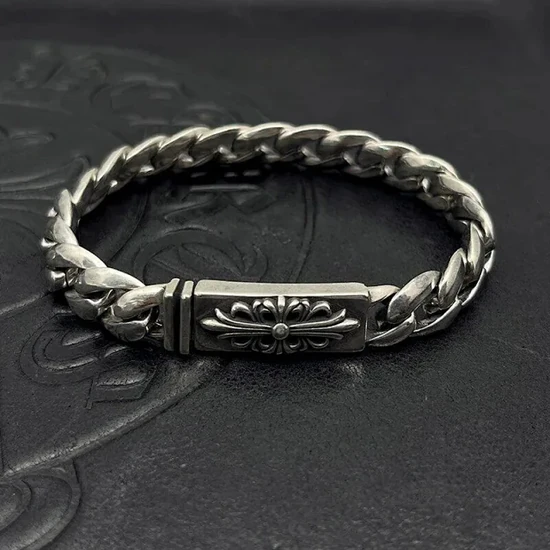 Chrome Hearts Floral Motif Chain Link Bracelet クロムハーツ フローラル モチーフ チェーン リンク ブレスレット