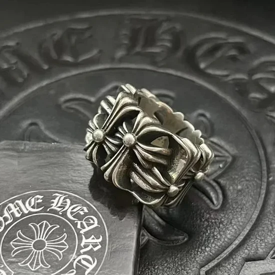 Chrome Hearts Cross Floral Ring クロムハーツ クロス フローラル リング