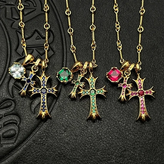 Chrome Hearts Ornate Cross Pendant Necklace クロムハーツ オーナメント クロス ペンダント ネックレス