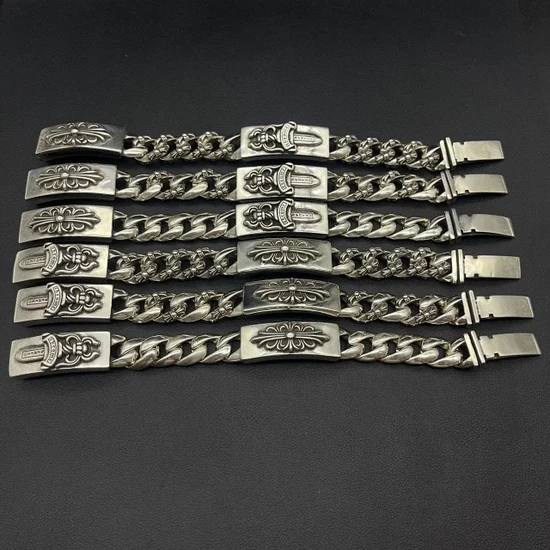Chrome Hearts Cross Motif Chain Link Bracelet クロムハーツ クロス モチーフ チェーン リンク ブレスレット