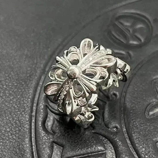 Chrome Hearts Floral Cross Ring クロムハーツ フローラル クロス リング
