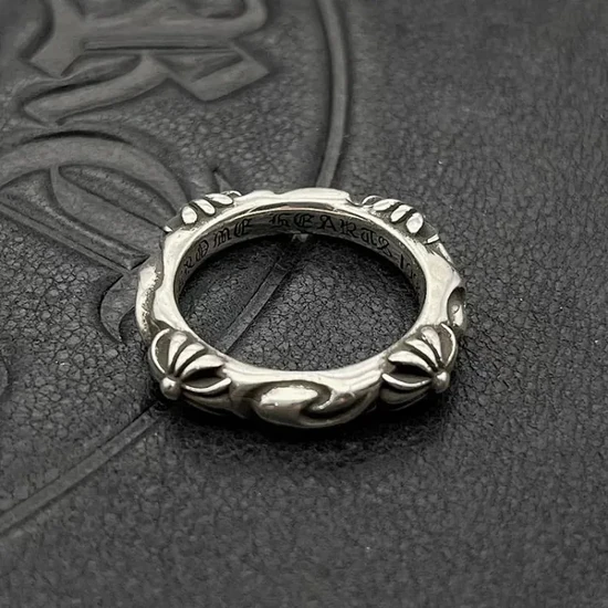 Chrome Hearts Floral Scroll Band Ring クロムハーツ フローラル スクロール バンド リング