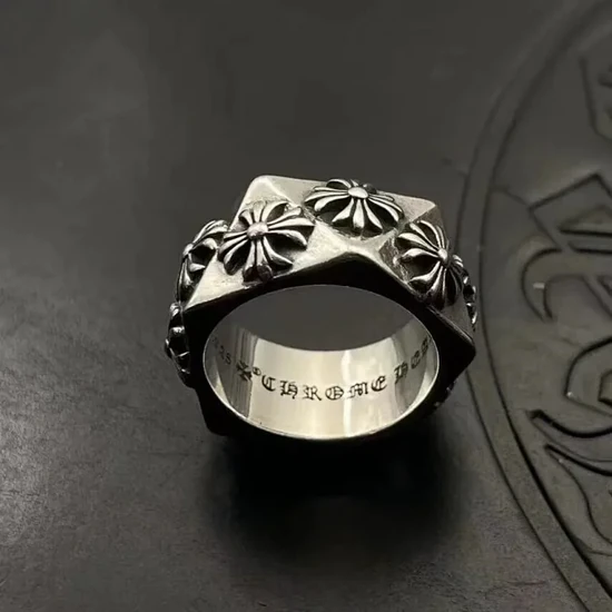 Chrome Hearts Floral Cross Motif Ring クロムハーツ フローラル クロス モチーフ リング