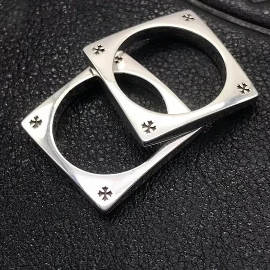 Chrome Hearts Double Floral Cross Ring クロムハーツ ダブル フローラル クロス リング