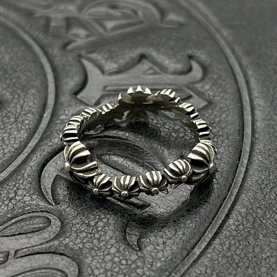 Chrome Hearts Floral Beaded Band Ring クロムハーツ フローラル ビーズ バンド リング