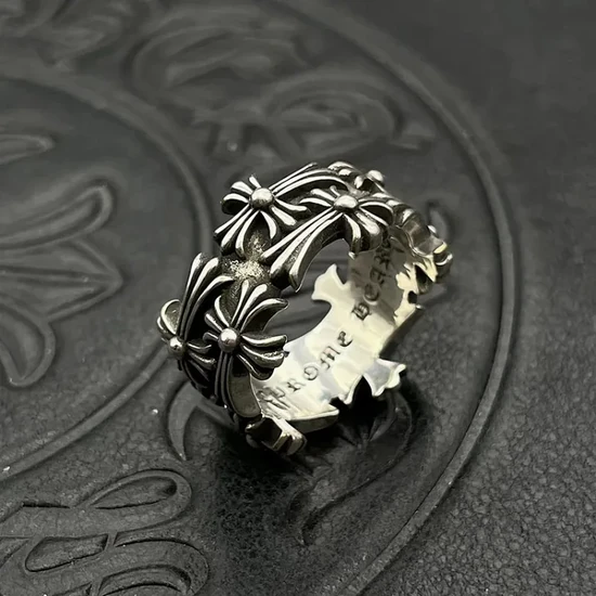 Chrome Hearts Cross Floral Ring クロムハーツ クロス フローラル リング