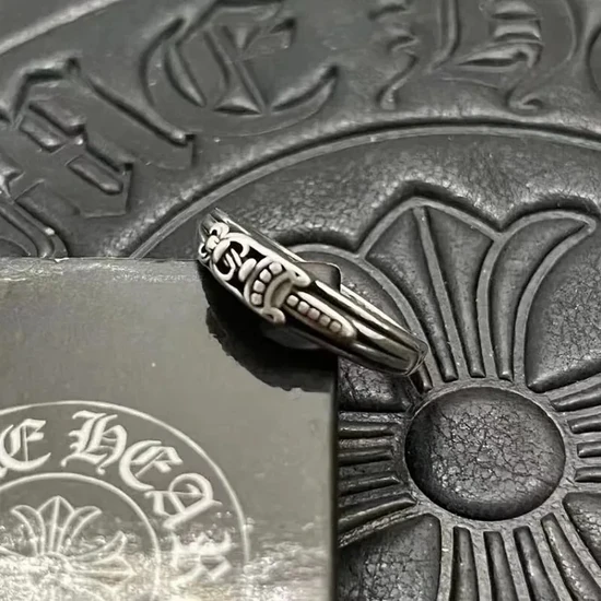 Chrome Hearts Scroll Engraved Band Ring Silver クロムハーツ スクロール エングレーブド バンド リング シルバー