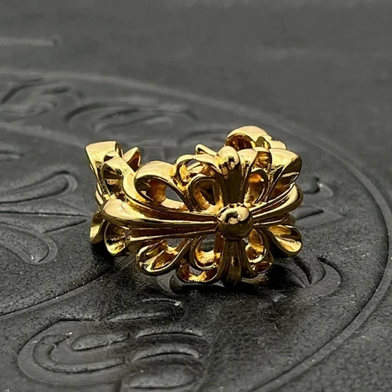 Chrome Hearts Floral Ornament Ring Gold クロムハーツ フローラル オーナメント リング ゴールド
