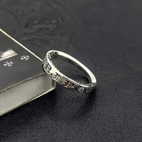 Chrome Hearts Cross Motif Band Ring Silver クロムハーツ クロス モチーフ バンド リング シルバー