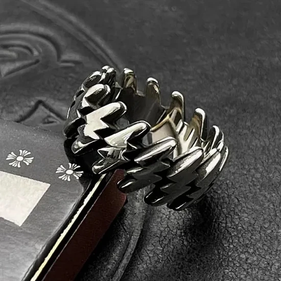 Good Art HLYWD Lightning Bolt Stacked Ring Silver グッド アート エイチエルワイダブリューディー ライトニング ボルト スタック リング シルバー