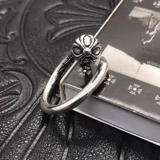 Chrome Hearts Floral Crown Ring Silver クロムハーツ フローラル クラウン リング シルバー