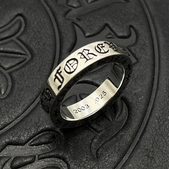 Chrome Hearts Text Band Ring クロムハーツ テキスト バンド リング