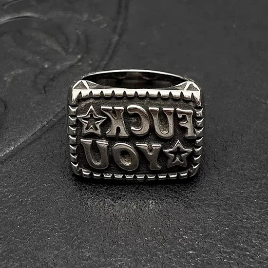 Cody Sanderson Stamped Text Star Ring Silver コディ サンダーソン スタンプド テキスト スター リング シルバー
