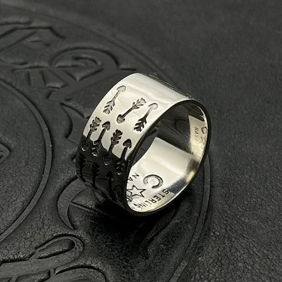 Cody Sanderson Stamped Arrow Pattern Ring Silver コディ サンダーソン スタンプド アロー パターン リング シルバー