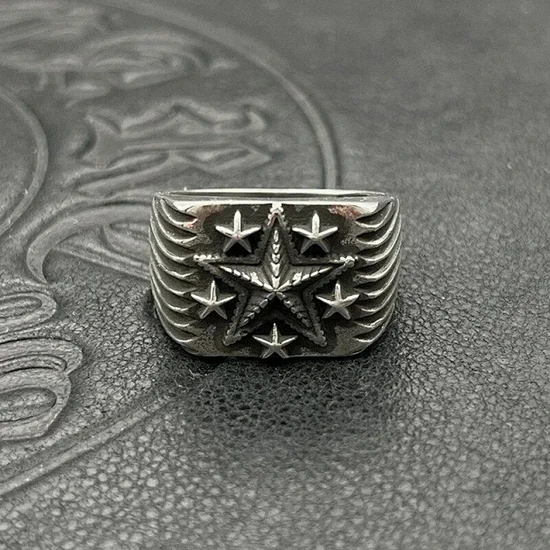 Cody Sanderson Winged Star Studs Ring Silver コディ サンダーソン ウィングド スター スタッズ リング シルバー