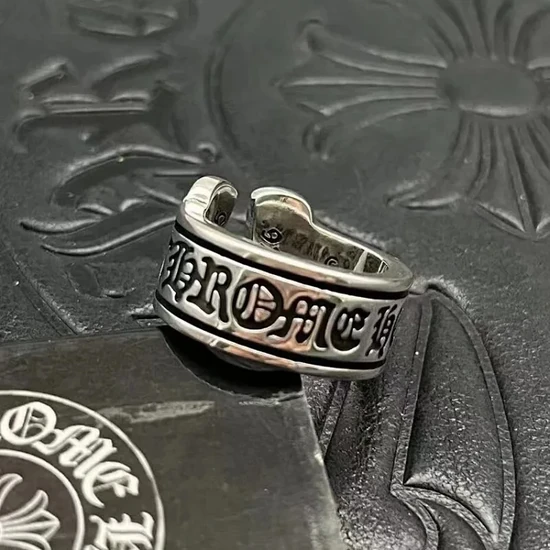 Chrome Hearts Text Band Ring Silver クロムハーツ テキスト バンド リング シルバー