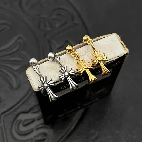 Chrome Hearts Cross Charm Earrings クロムハーツ クロス チャーム イアリングス