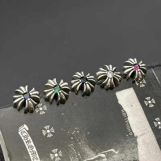 Chrome Hearts Floral Stud Earrings クロムハーツ フローラル スタッド ピアス