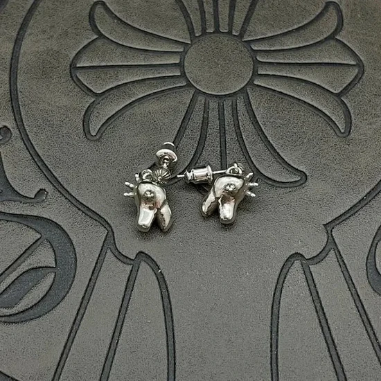 Chrome Hearts Dagger Charm Earrings Silver クロムハーツ ダガー チャーム ピアス シルバー