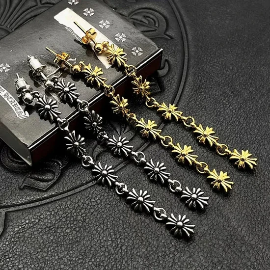 Chrome Hearts Starburst Drop Dangle Earrings クロムハーツ スターバースト ドロップ ダングル ピアス
