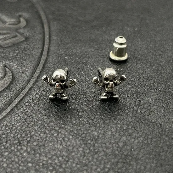 Chrome Hearts Skull Earrings Silver クロムハーツ スカル イアリング シルバー