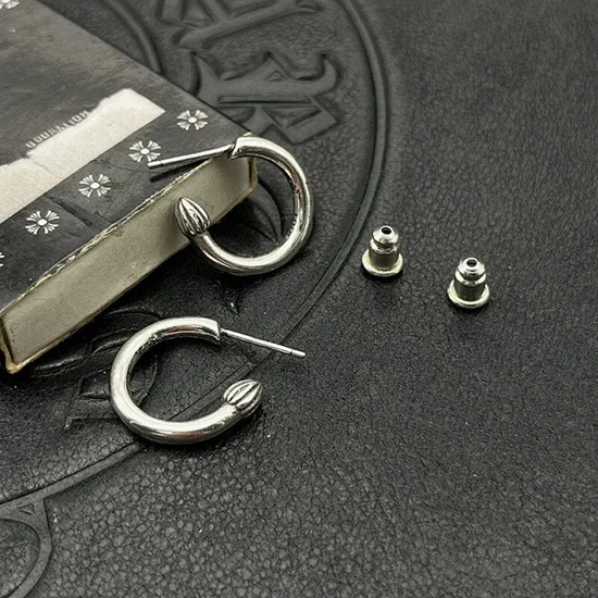 Chrome Hearts Spike Hoop Earrings Silver クロムハーツ スパイク フープ イヤリング シルバー
