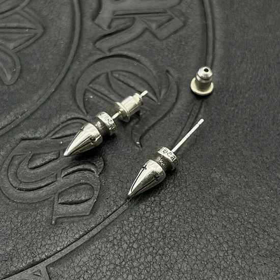 Chrome Hearts Spike Earrings Silver クロムハーツ スパイク ピアリング シルバー