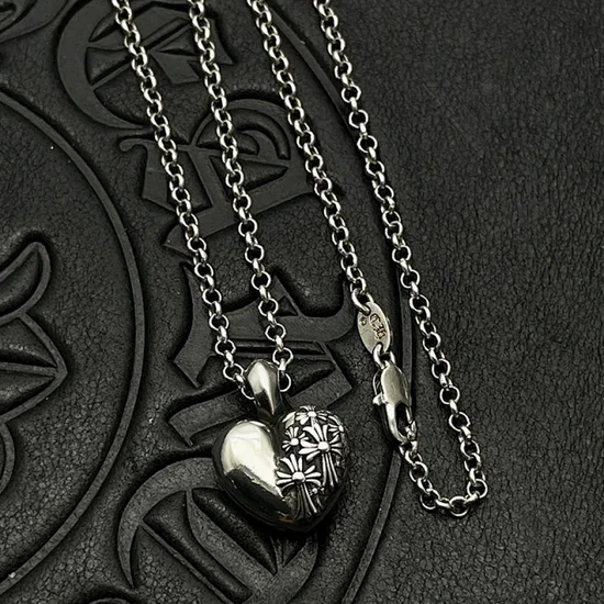 Chrome Hearts Heart Pendant Necklace Silver クロムハーツ ハート ペンダント ネックレス シルバー