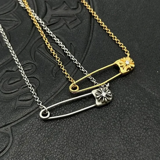 Chrome Hearts Safety Pin Charm Necklace クロムハーツ セーフティピン チャーム ネックレス