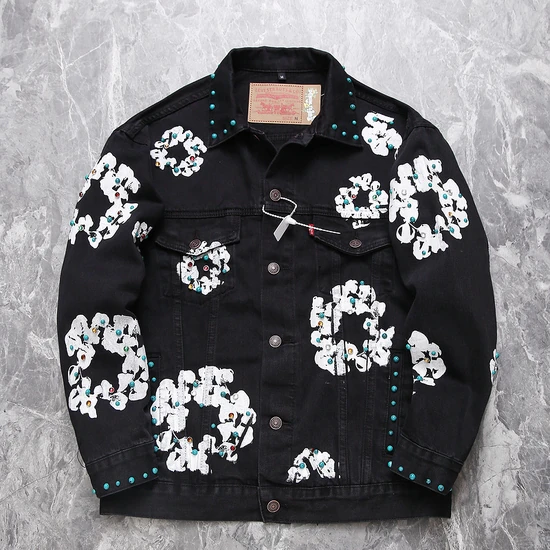 Denim Tears x Levi's Floral Wreath Embroidery Studded Denim Jacket デニム ティアーズ × リーバイス フローラル リース エンブロイダリー スタッズ デニム ジャケット