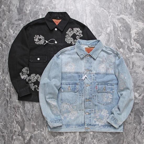 Levi's x Denim Tears Floral Rhinestone Denim Jacket リーバイス デニム ティアーズ フローラル ラインストーン デニム ジャケット