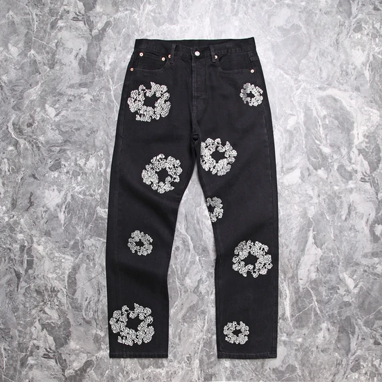 Denim Tears x Levi's Rhinestone Floral Wreath Jeans デニム ティアーズ × リーバイス ラインストーン フローラル リース ジーンズ