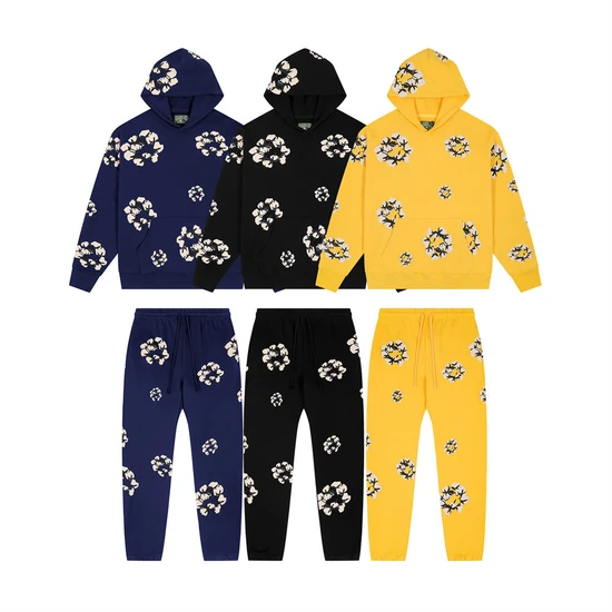 Denim Tears Cotton Flower Hoodie and Sweatpants Set デニム ティアーズ コットン フラワー パーカー アンド スウェットパンツ セット