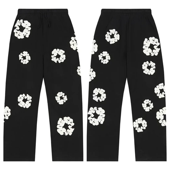 Denim Tears Cotton Wreath Baggy Sweatpants Black デニム ティアーズ コットン リース バギー スウェットパンツ ブラック