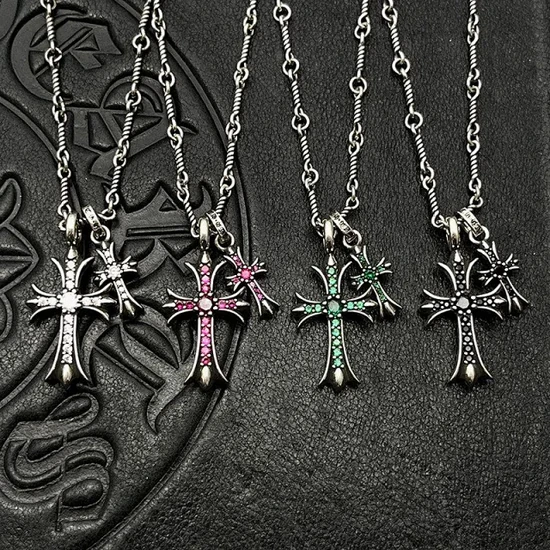 Chrome Hearts Cross Necklace クロムハーツ クロス ストーン ネックレス